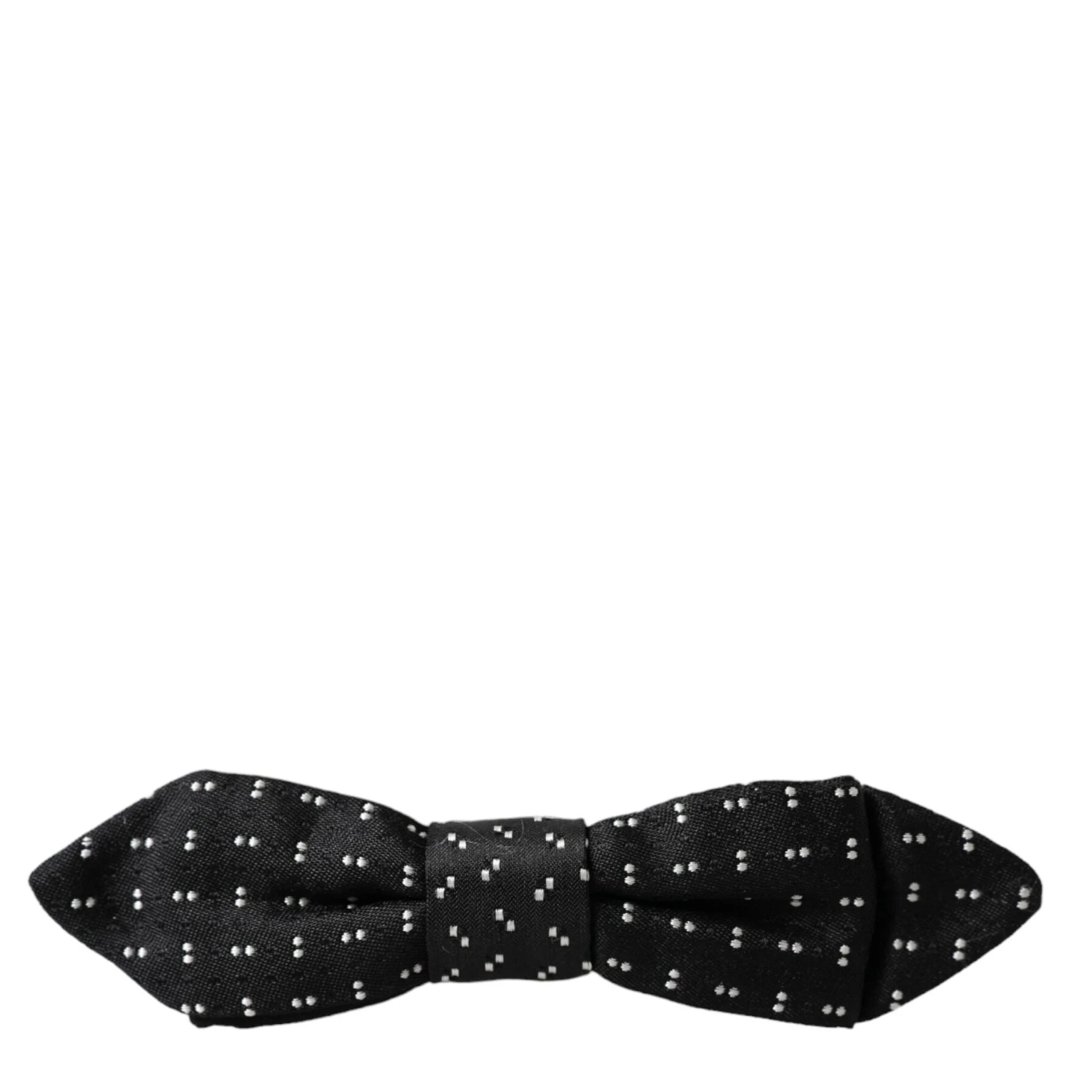 Black Silk Patterned Adjustable Neck Men Papillon Bow Tie