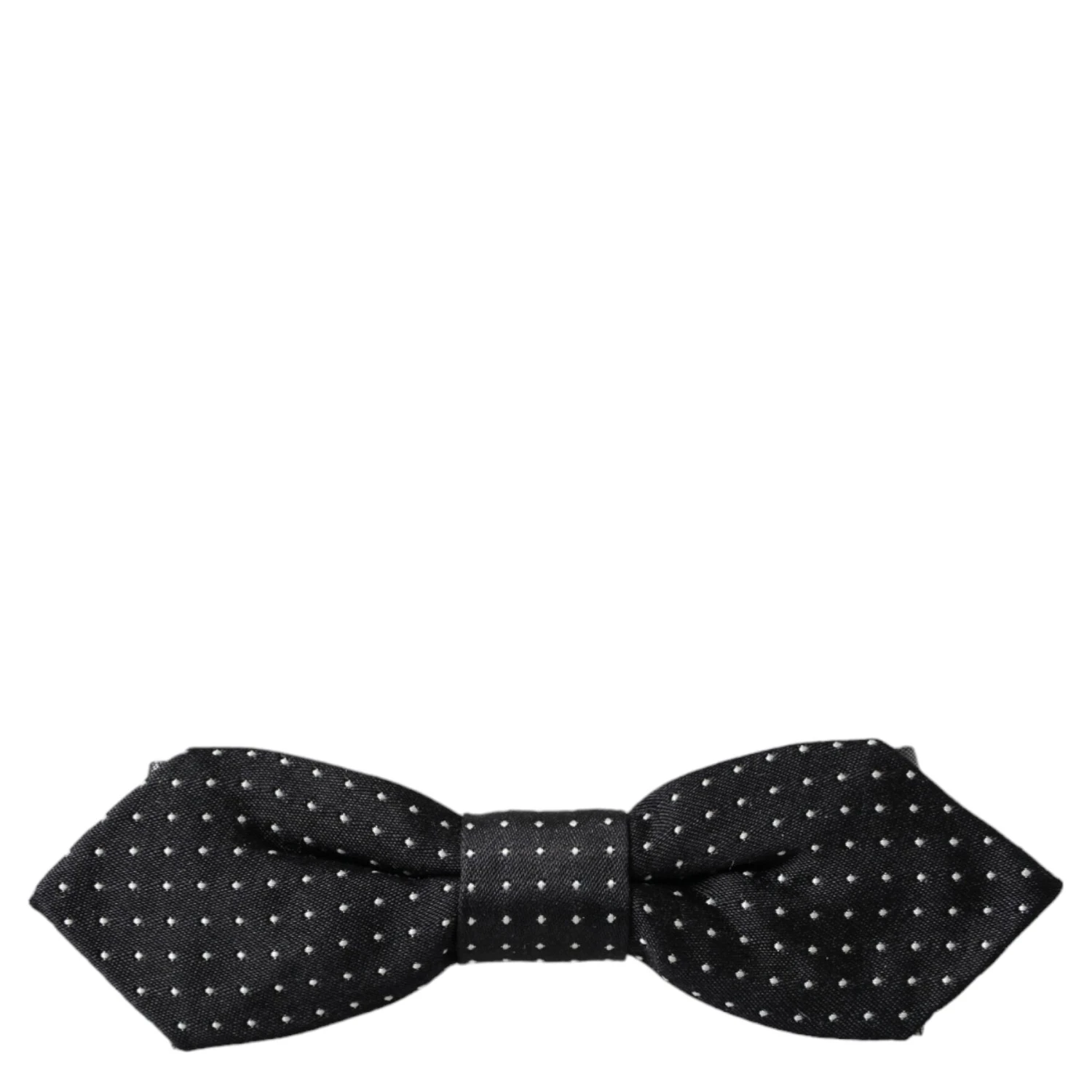 Black Silk Polka Dot Adjustable Neck Men Papillon Bow Tie