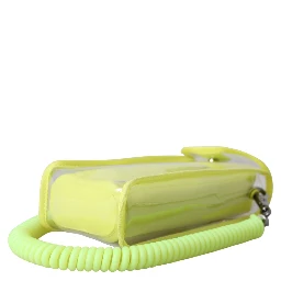 Yellow Green Plastic DG Logo Neck Strap Cardholder Wallet