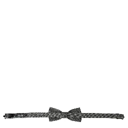Gray Silk Patterned Adjustable Neck Men Papillon Bow Tie