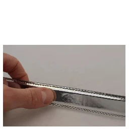 Silver Leather Metal Buckle Belt