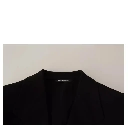 Black Wool Slim Fit Coat Jacket Blazer