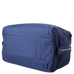 Blue Nylon Calfskin Hand Shoulder Duffel Bag