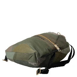 Military Green Patchwork Rucksack Backpack Bag