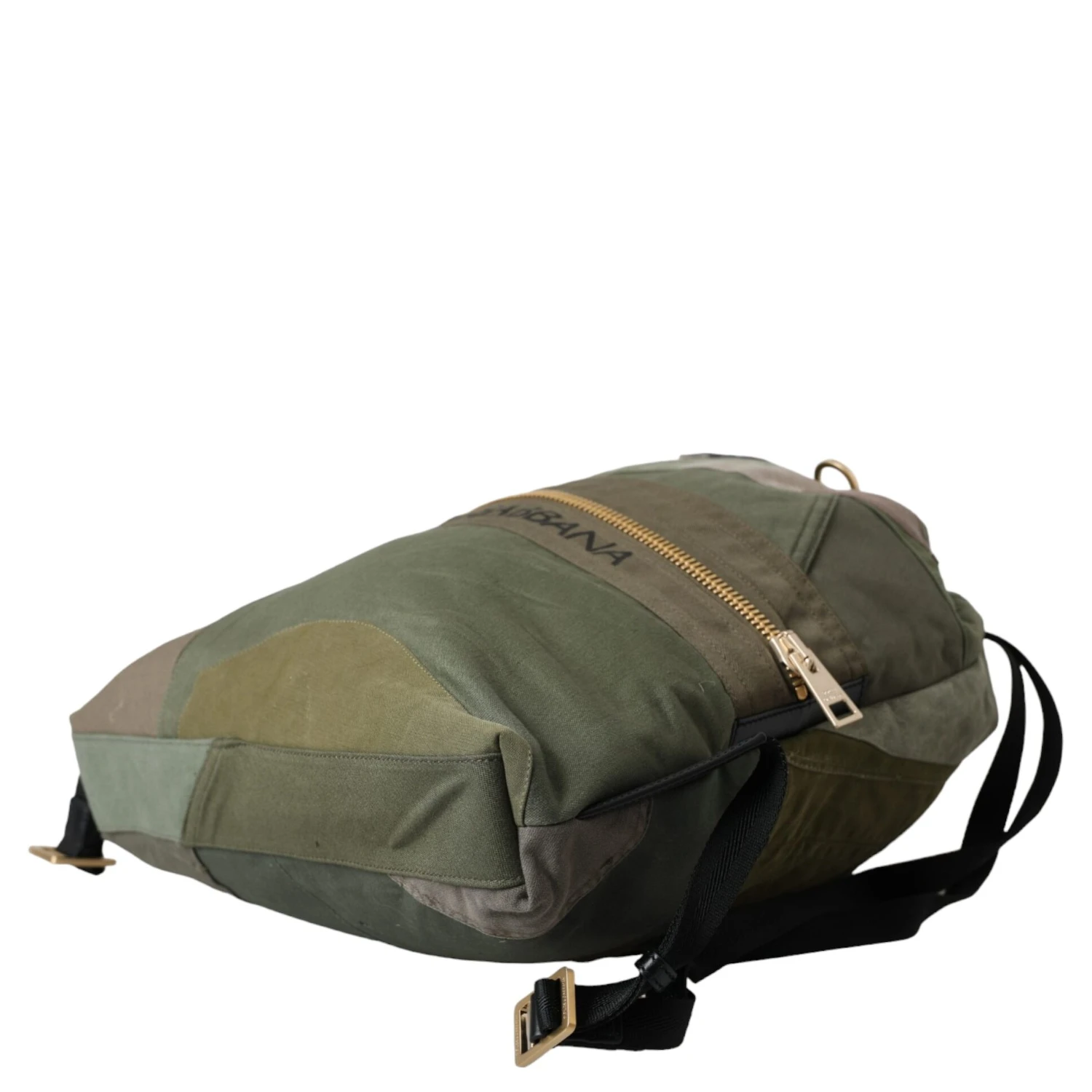 Military Green Patchwork Rucksack Backpack Bag