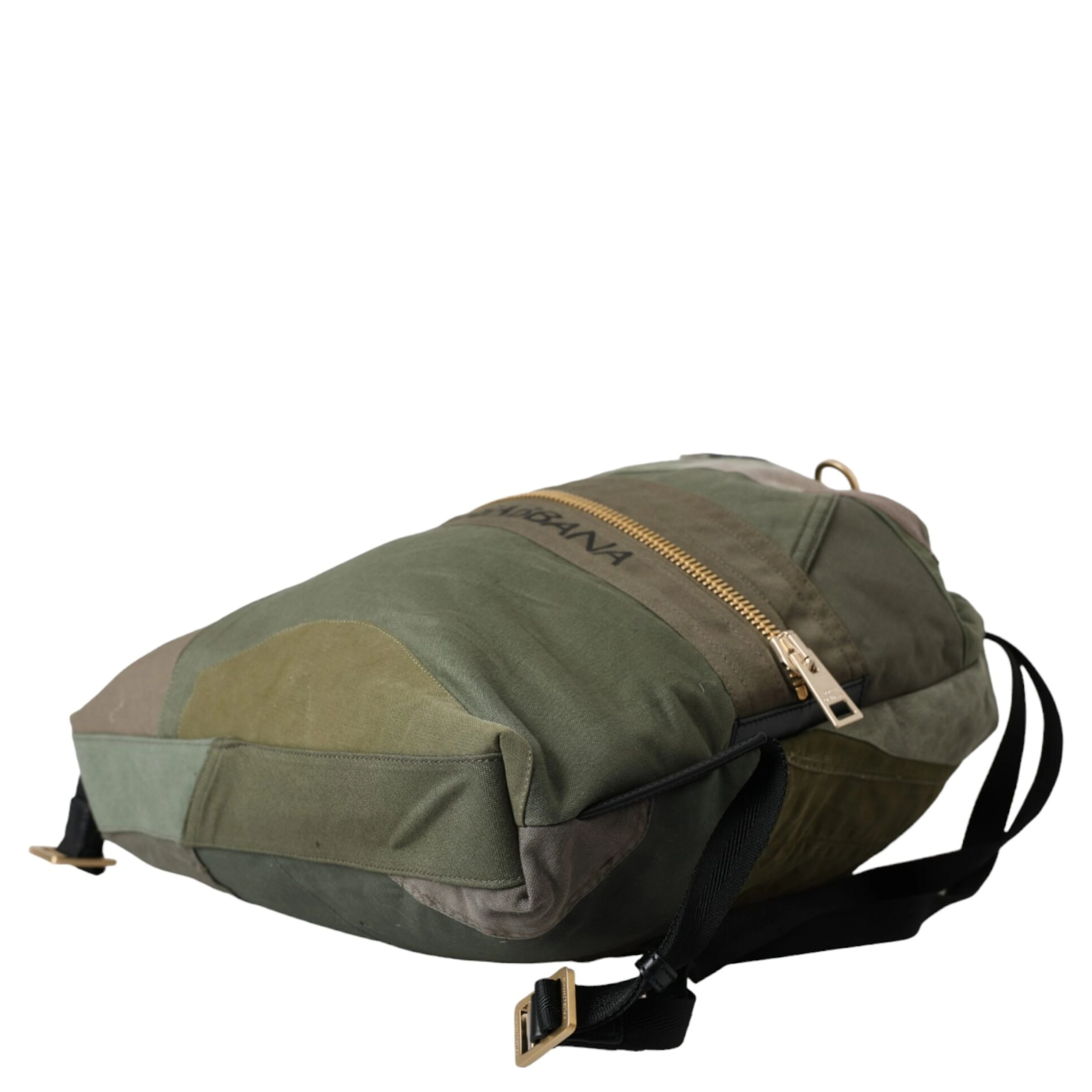 Military Green Patchwork Rucksack Backpack Bag