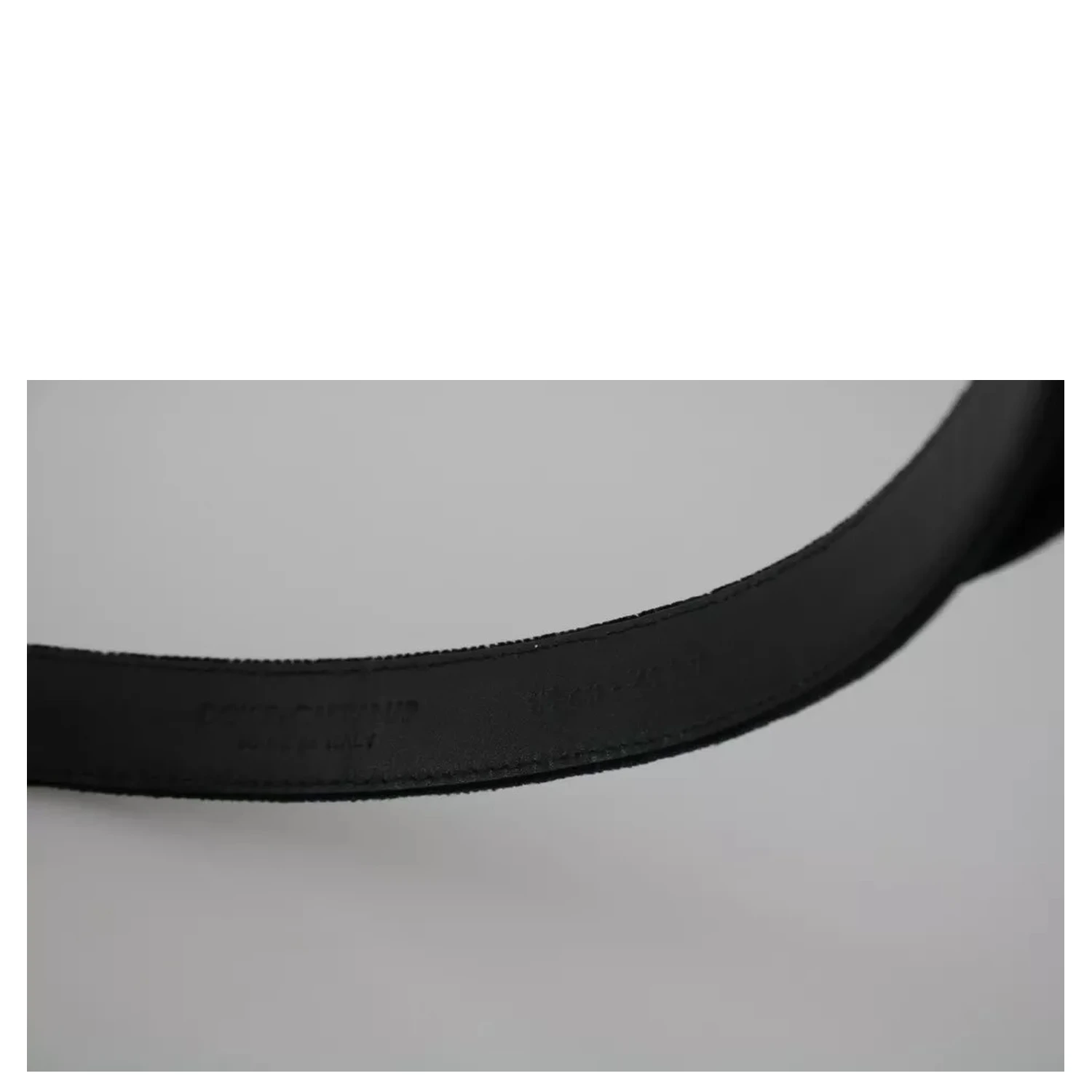 Black Velvet Leather Silver Buckle Belt
