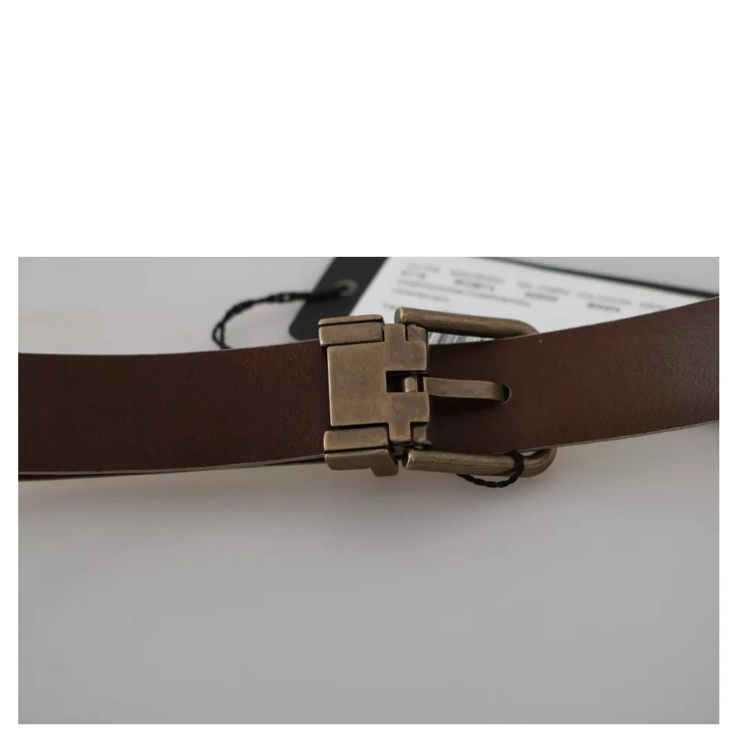 Cream Beige Gold Buckle Waist Leather Belt