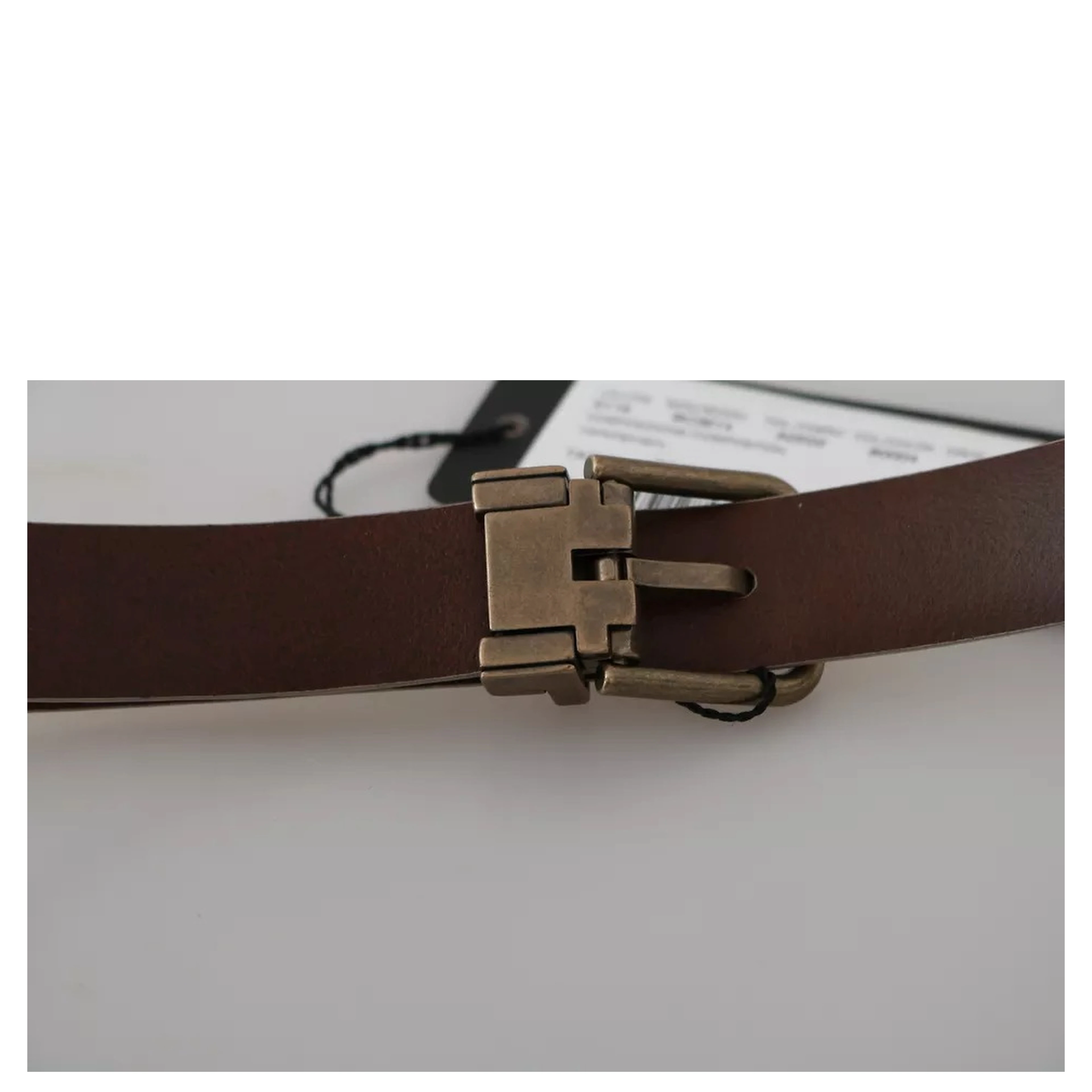 Cream Beige Gold Buckle Waist Leather Belt