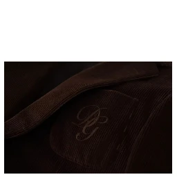 Brown Corduroy Slim Fit Coat DG Logo Blazer