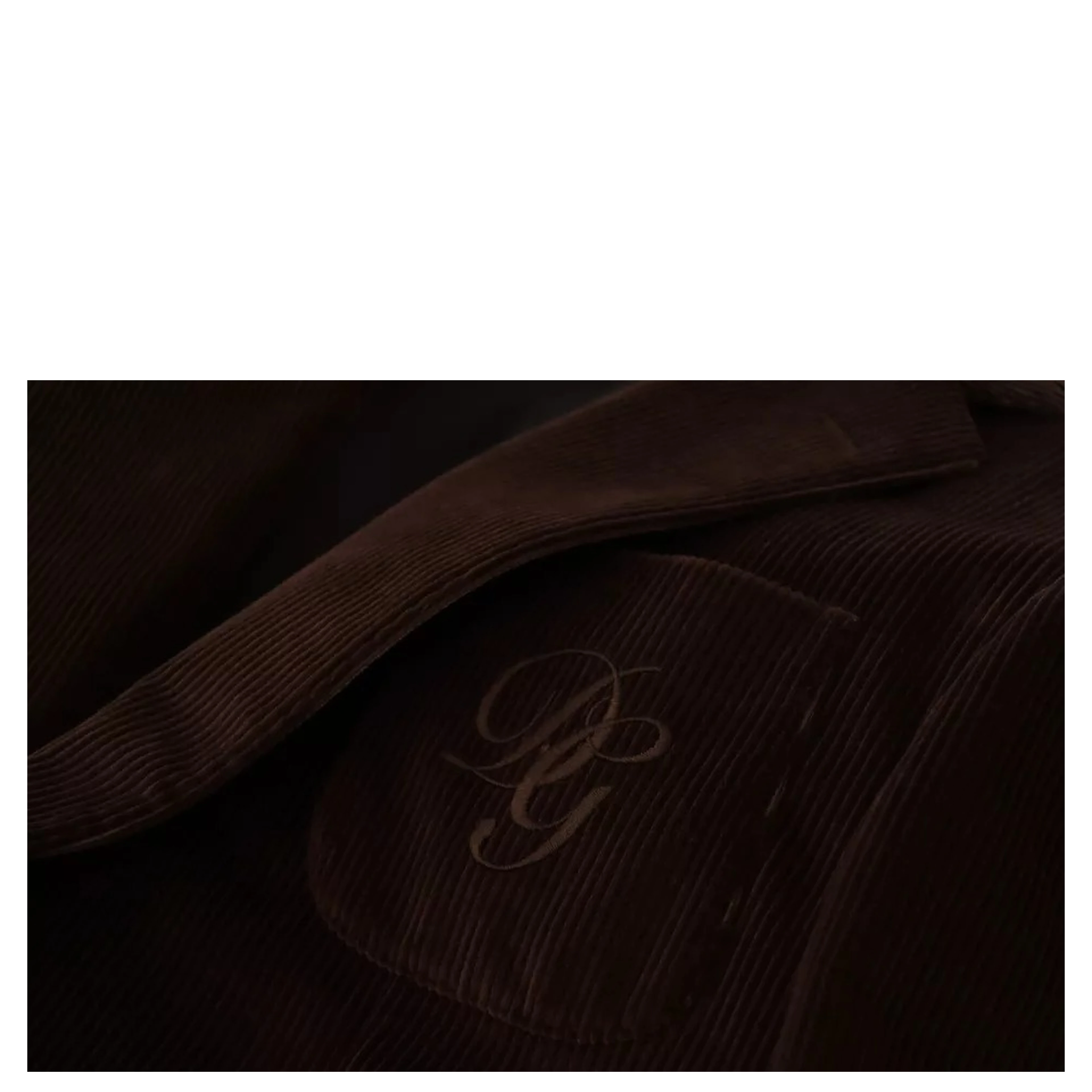 Brown Corduroy Slim Fit Coat DG Logo Blazer