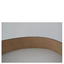 Black Shiny Leather Crystal Logo Buckle Belt