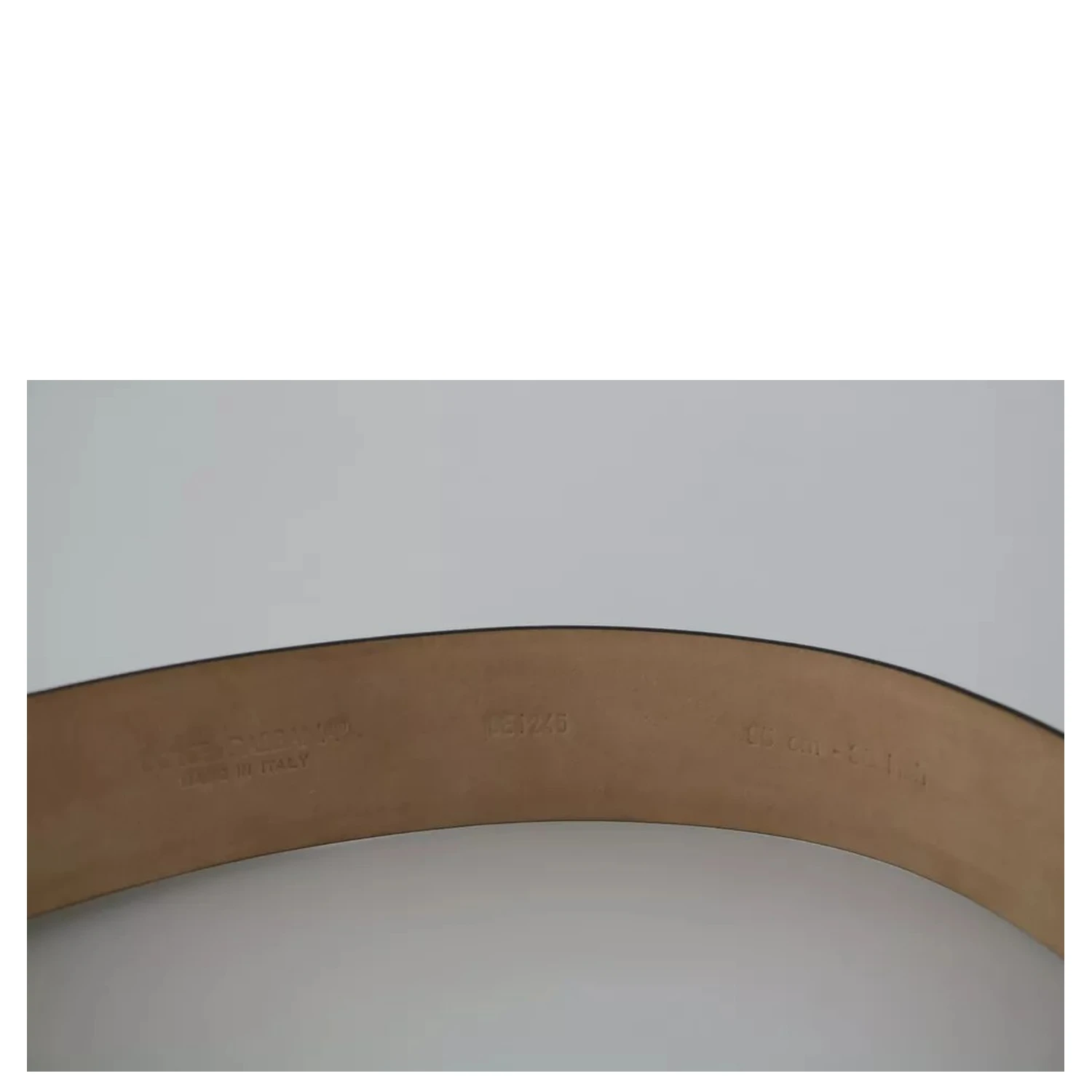 Black Shiny Leather Crystal Logo Buckle Belt