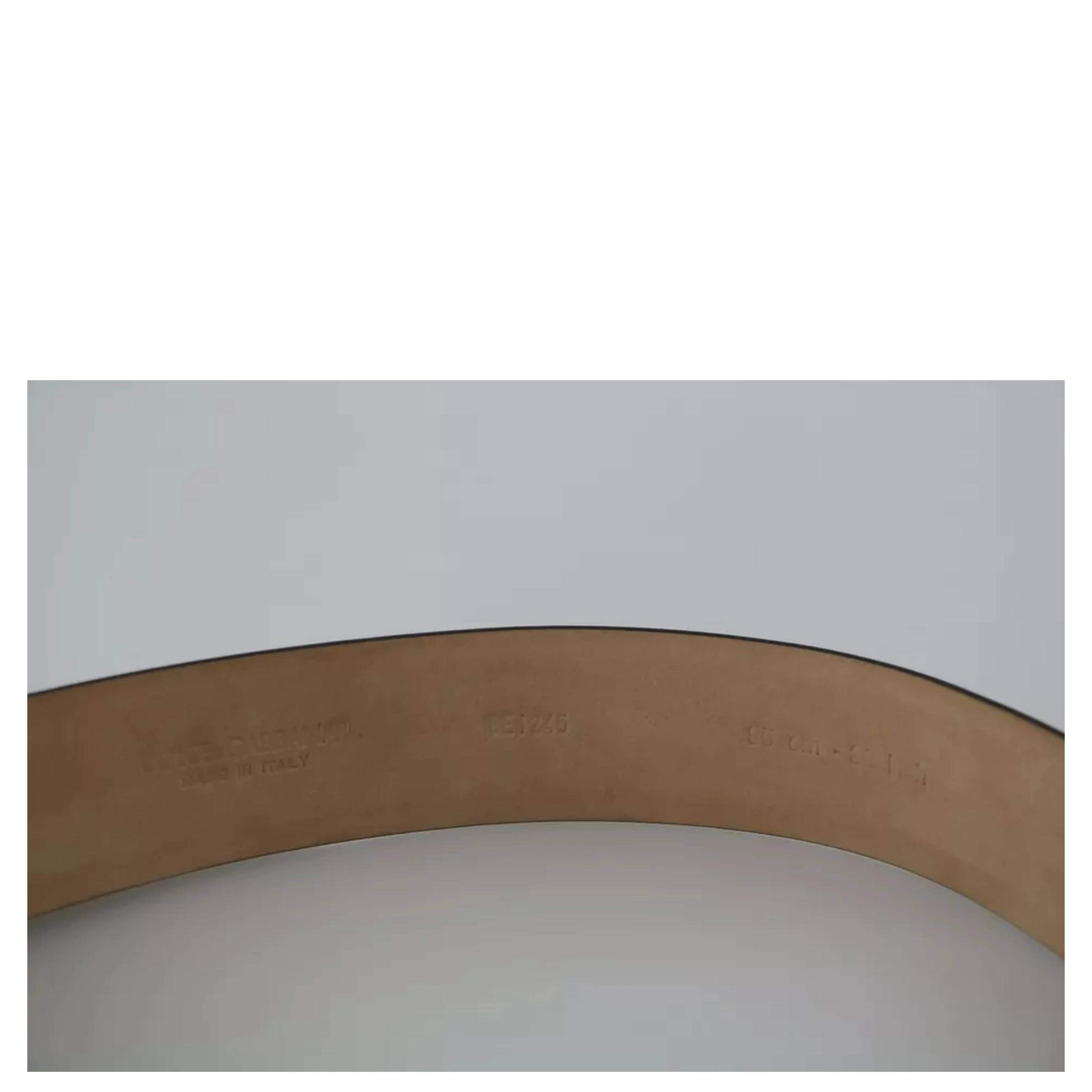 Black Shiny Leather Crystal Logo Buckle Belt