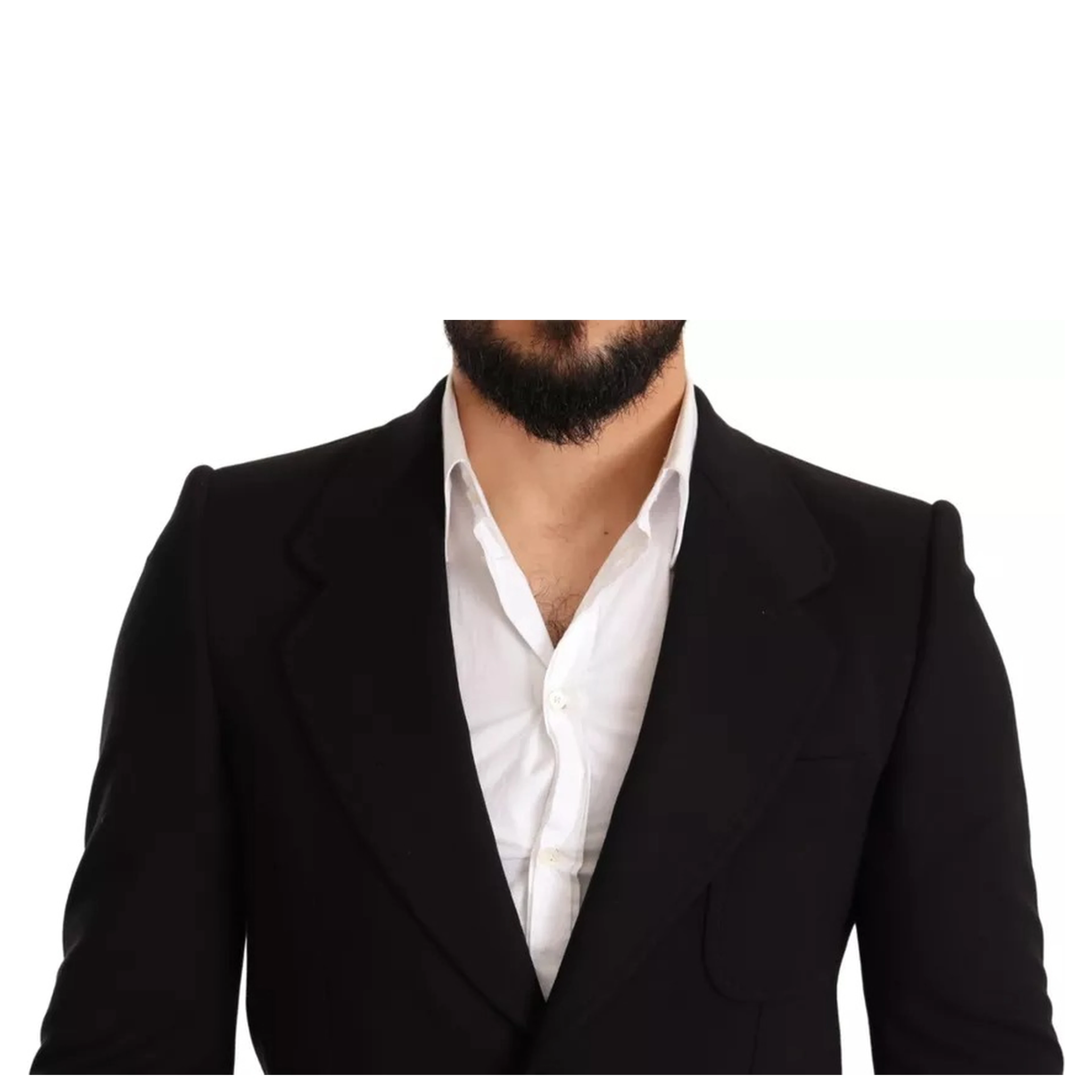 Black Wool Slim Fit Coat Jacket Blazer