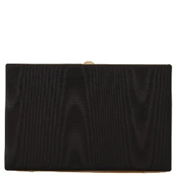 Black Silk Gold Frame Clutch Evening Party Purse Bag