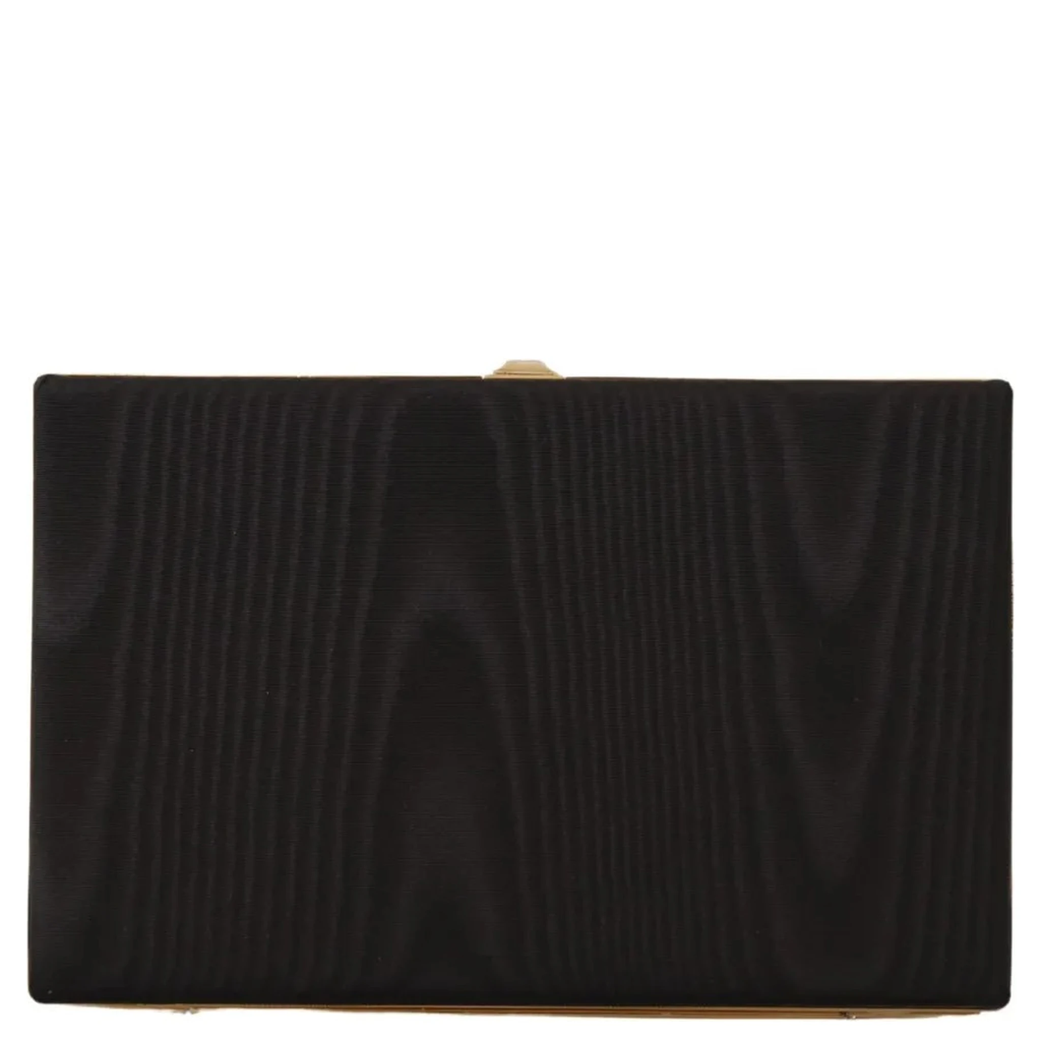 Black Silk Gold Frame Clutch Evening Party Purse Bag