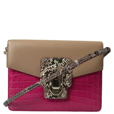 Multicolor Leather LUCIA Shoulder Bag