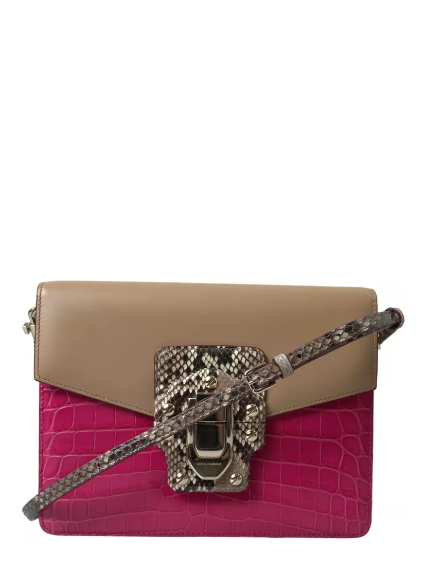 Multicolor Leather LUCIA Shoulder Bag