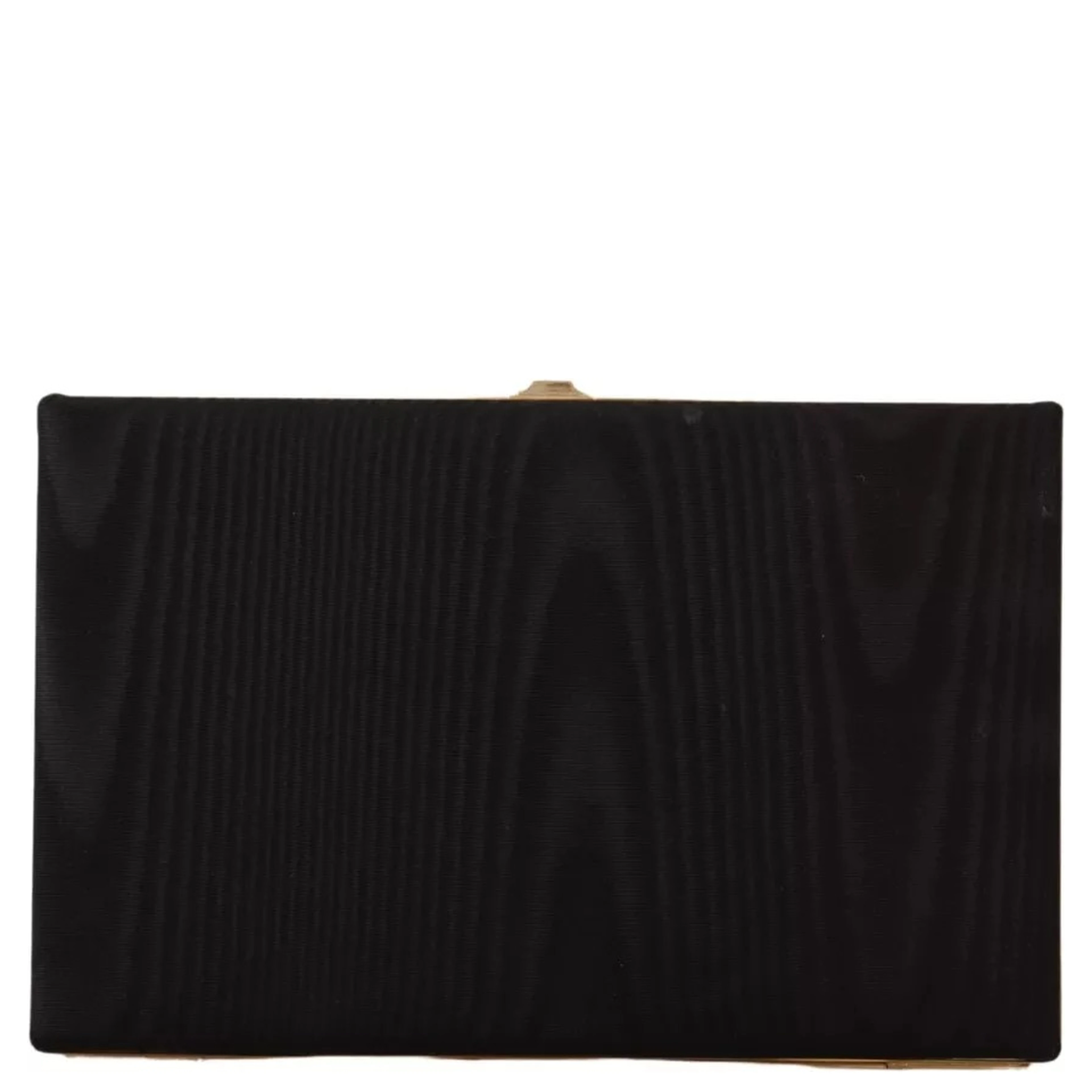 Black Silk Gold Frame Clutch Evening Party Purse Bag