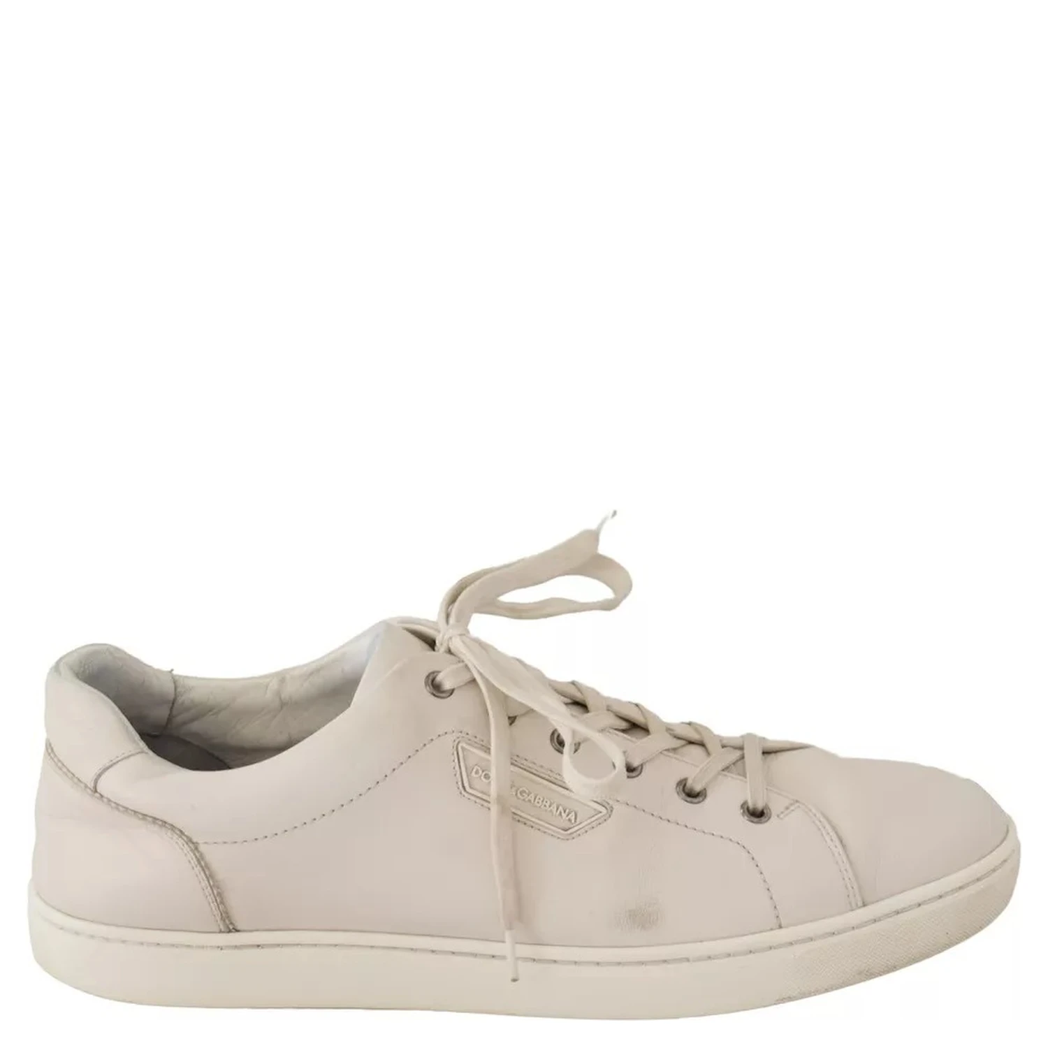 White Casual Leather Logo Men Sneakers Shoes