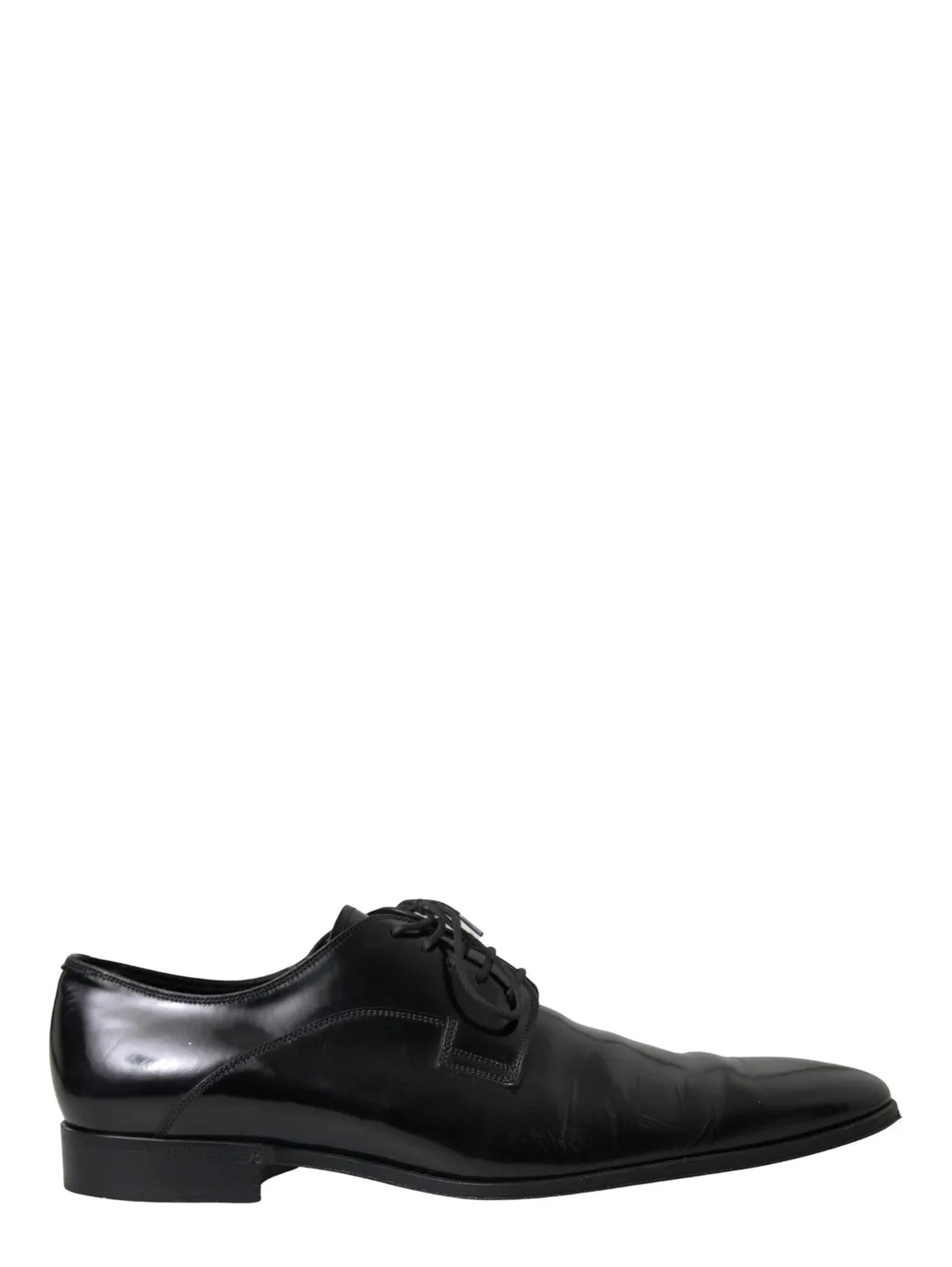 Black Polished Leather Formal Dress Shoes