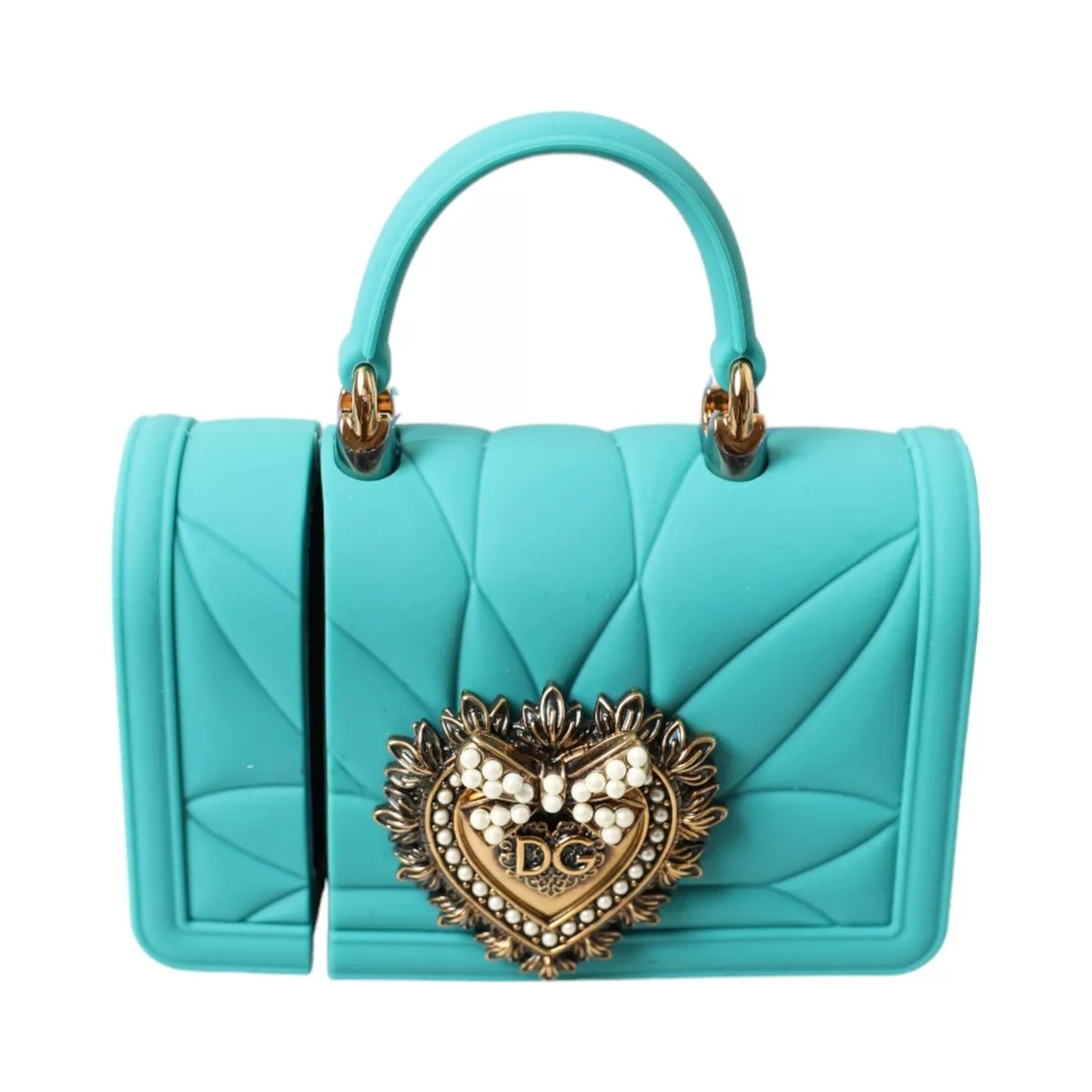 Turquoise Silicone Devotion Heart Bag Cover Hand Airpods Case