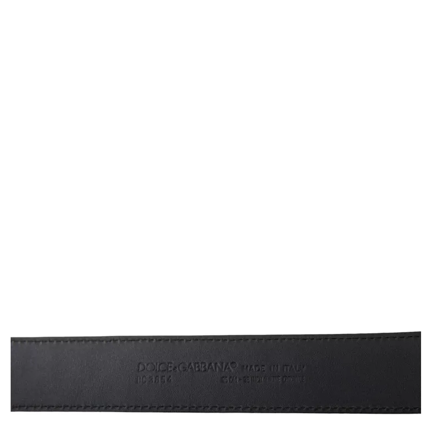 Black Exotic Leather Gold Metal Buckle Belt