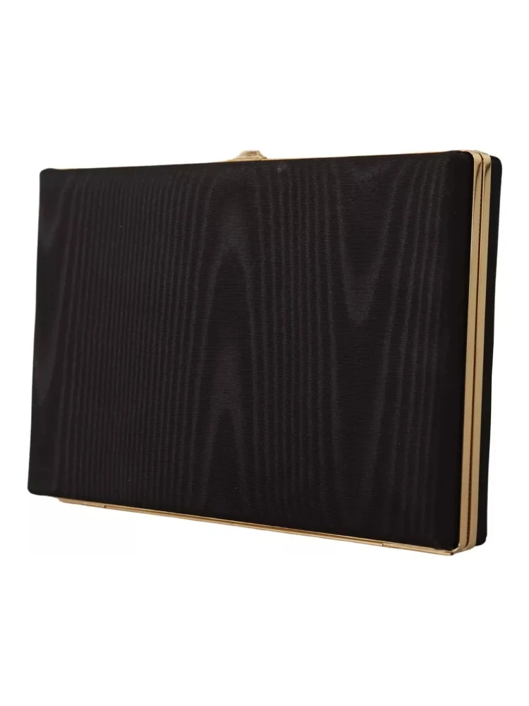 Black Silk Gold Frame Clutch Evening Party Purse Bag alternative