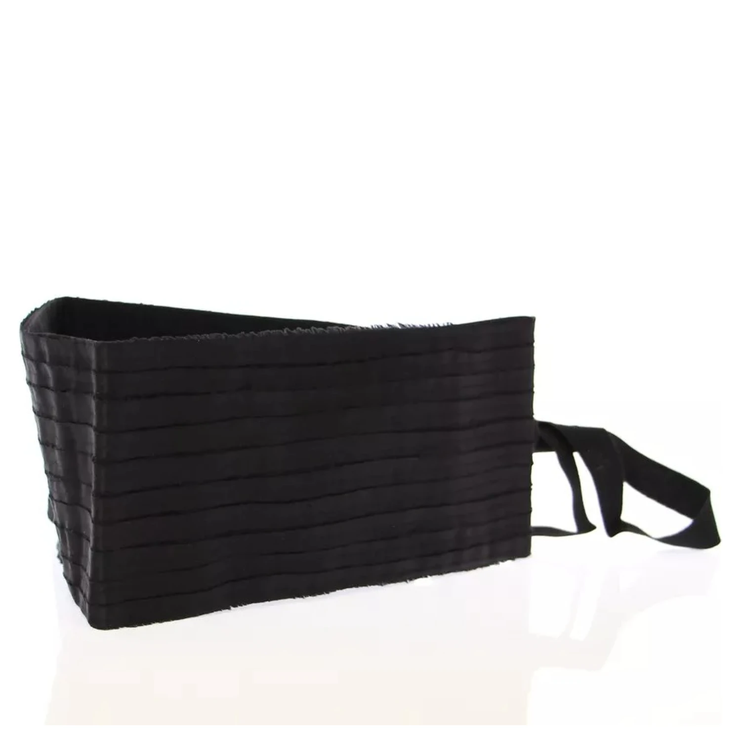 Black Silk Womens Waist Cummerbund