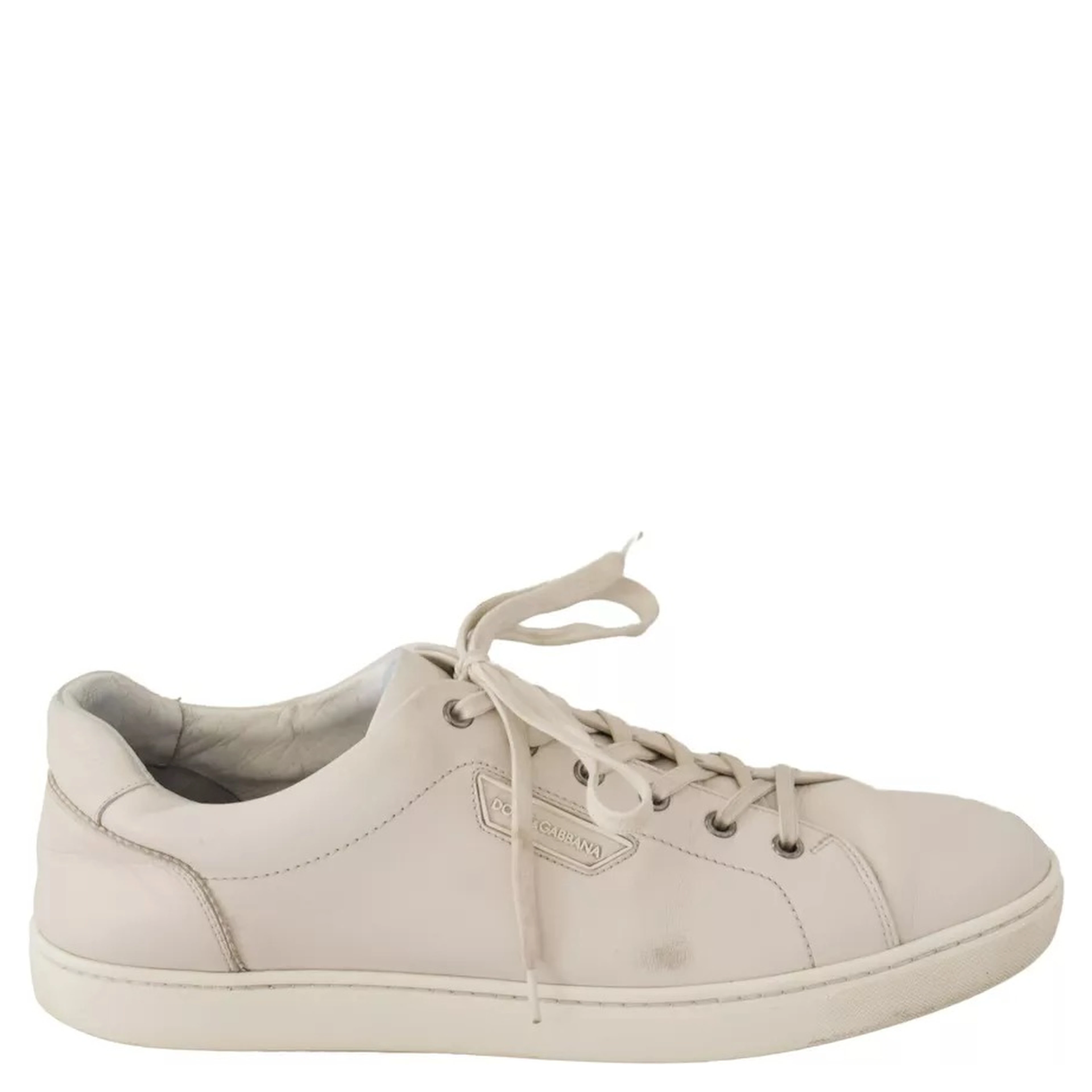 White Casual Leather Logo Men Sneakers Shoes