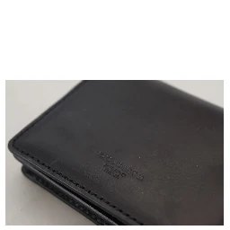 Black Leather Bifold Shoulder Sling Women Wallet