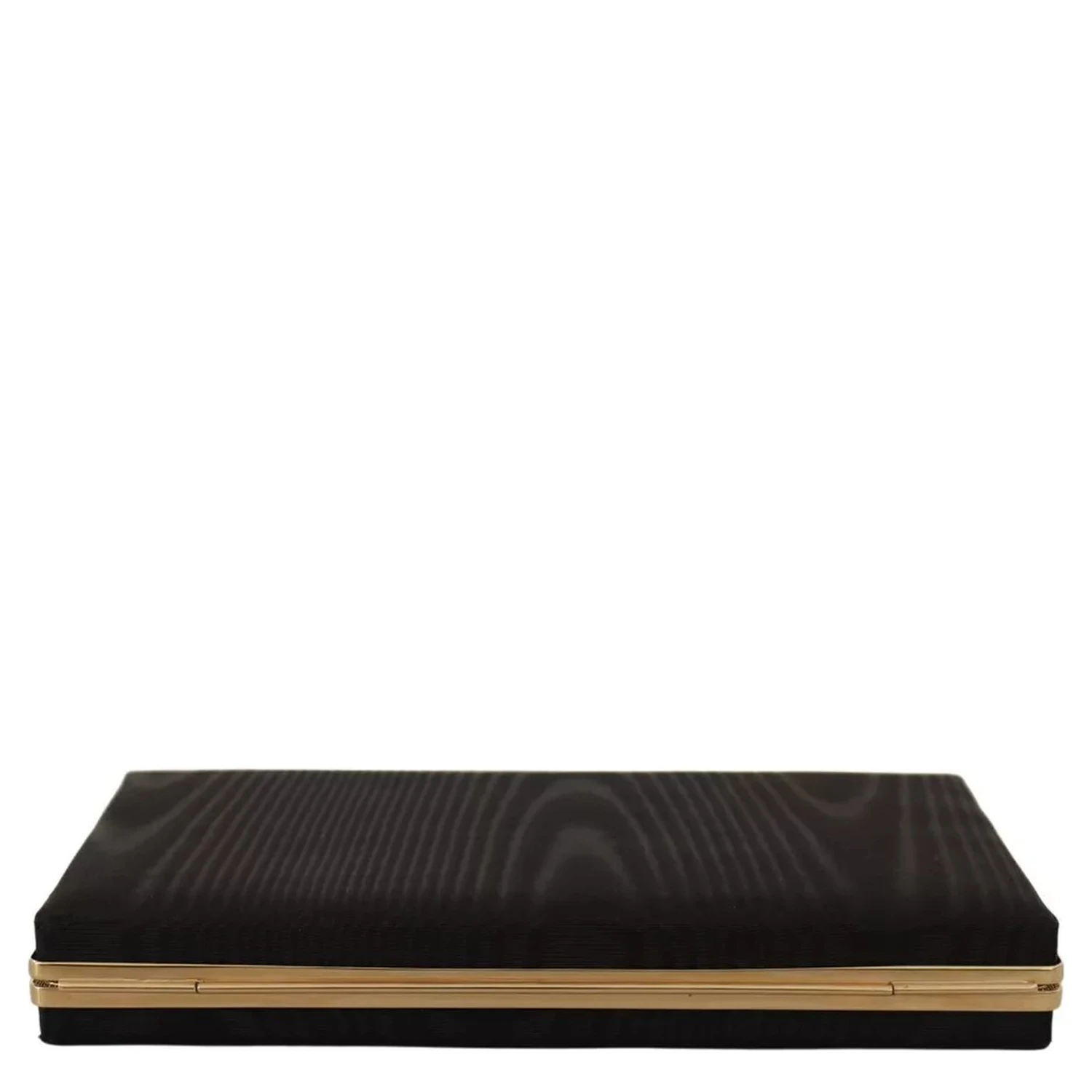 Black Silk Gold Frame Clutch Evening Party Purse Bag