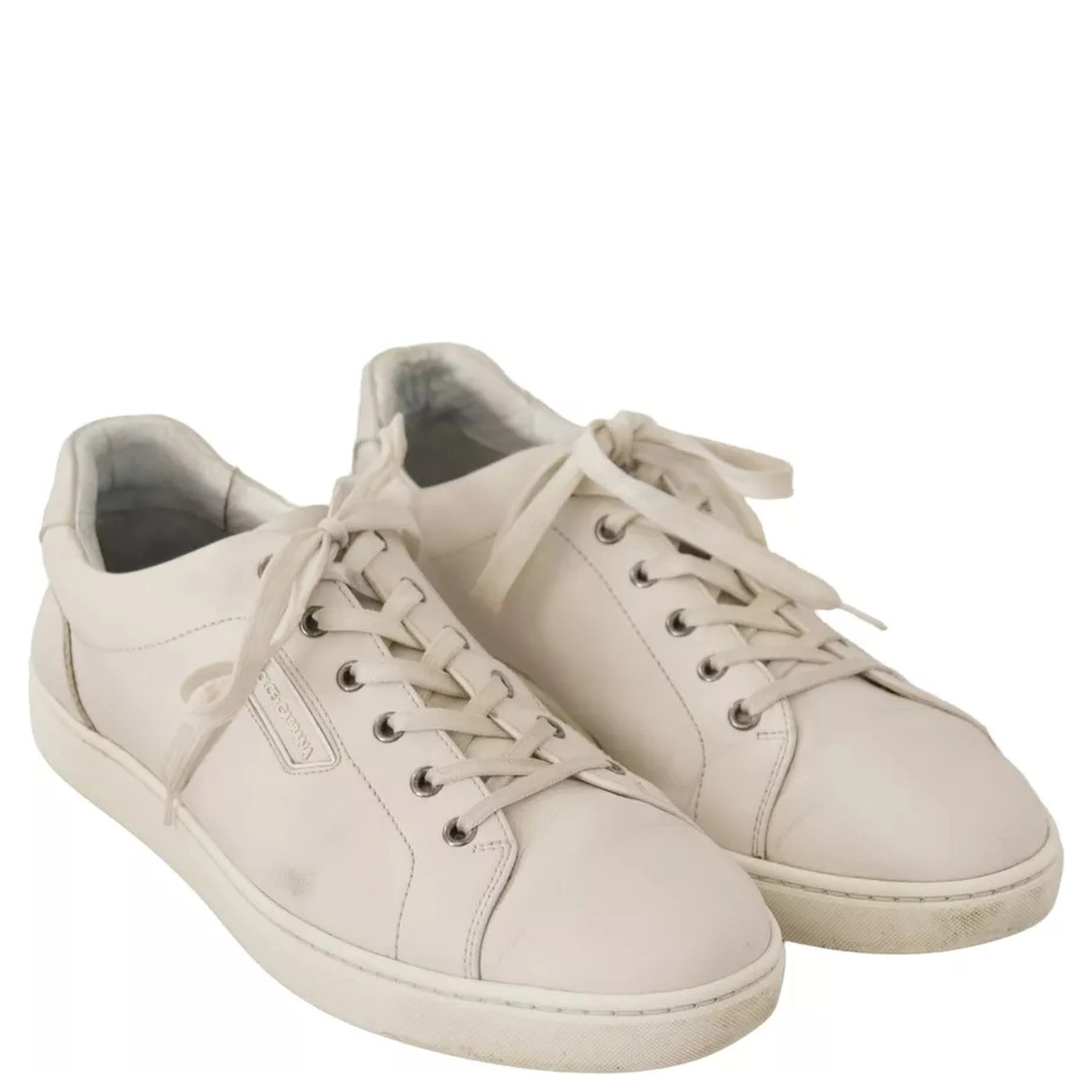White Casual Leather Logo Men Sneakers Shoes