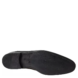 Black Polished Leather Formal Dress Shoes