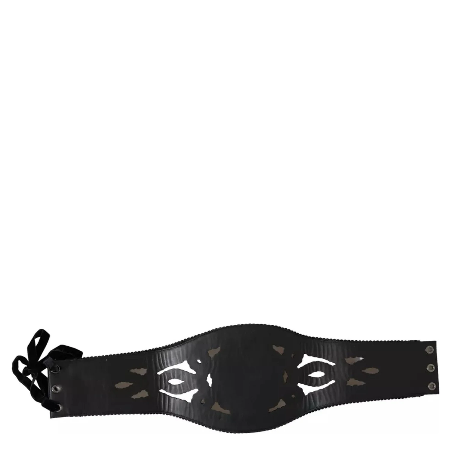 Black Canvas Embellished Waist Women Belt