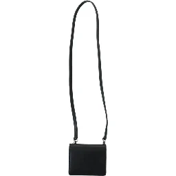 Black Leather Bifold Shoulder Sling Women Wallet