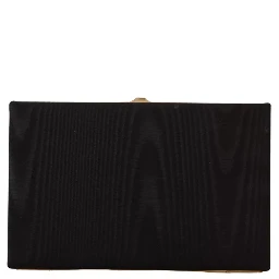 Black Silk Gold Frame Clutch Evening Party Purse Bag