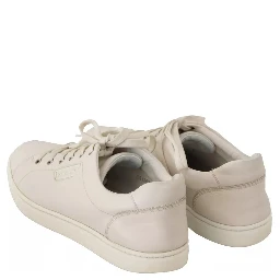 White Casual Leather Logo Men Sneakers Shoes
