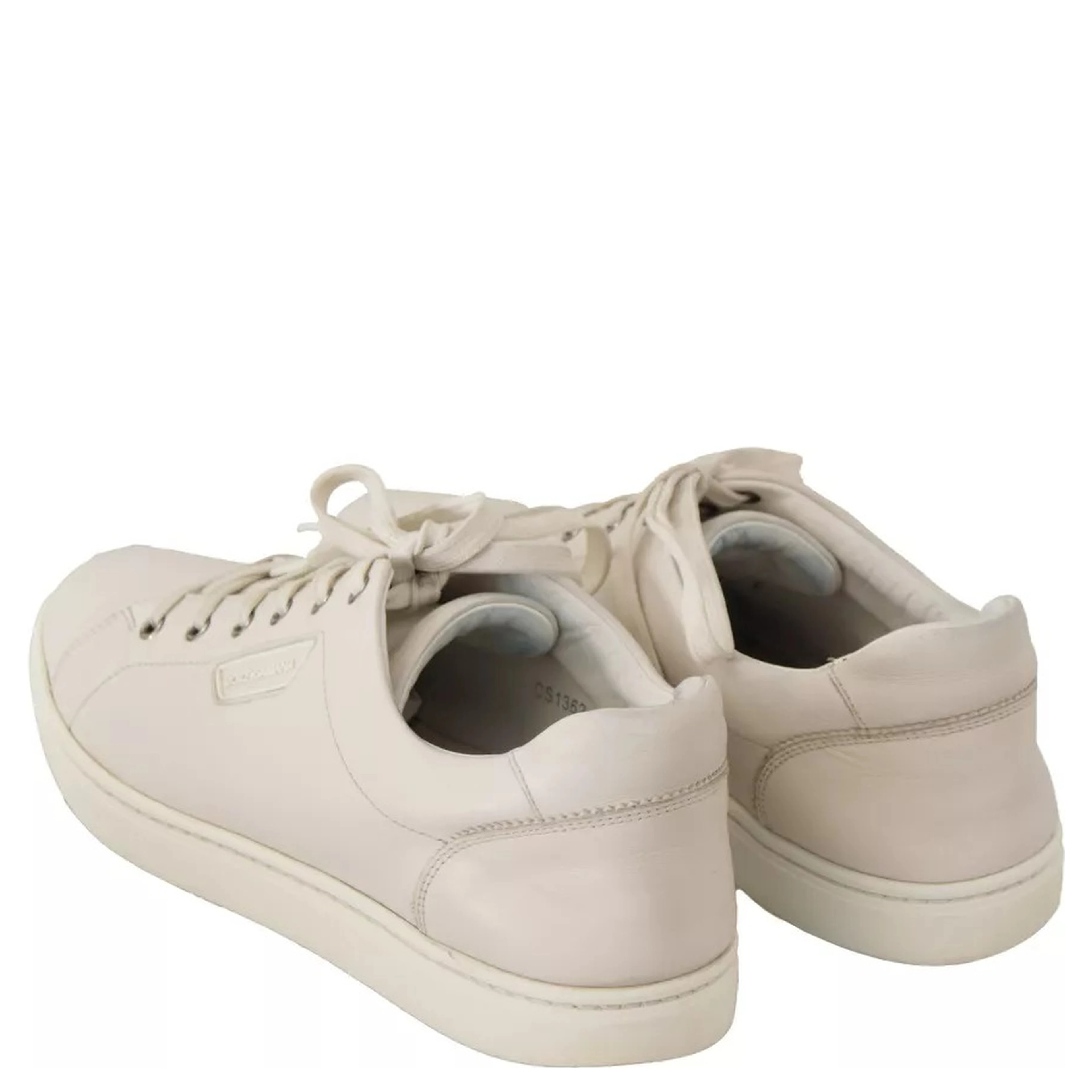 White Casual Leather Logo Men Sneakers Shoes