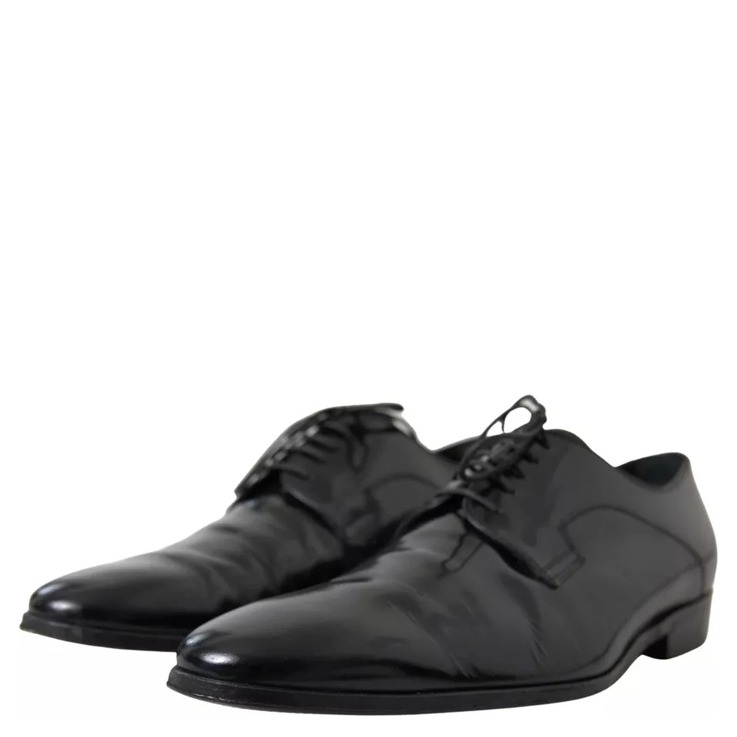 Black Polished Leather Formal Dress Shoes