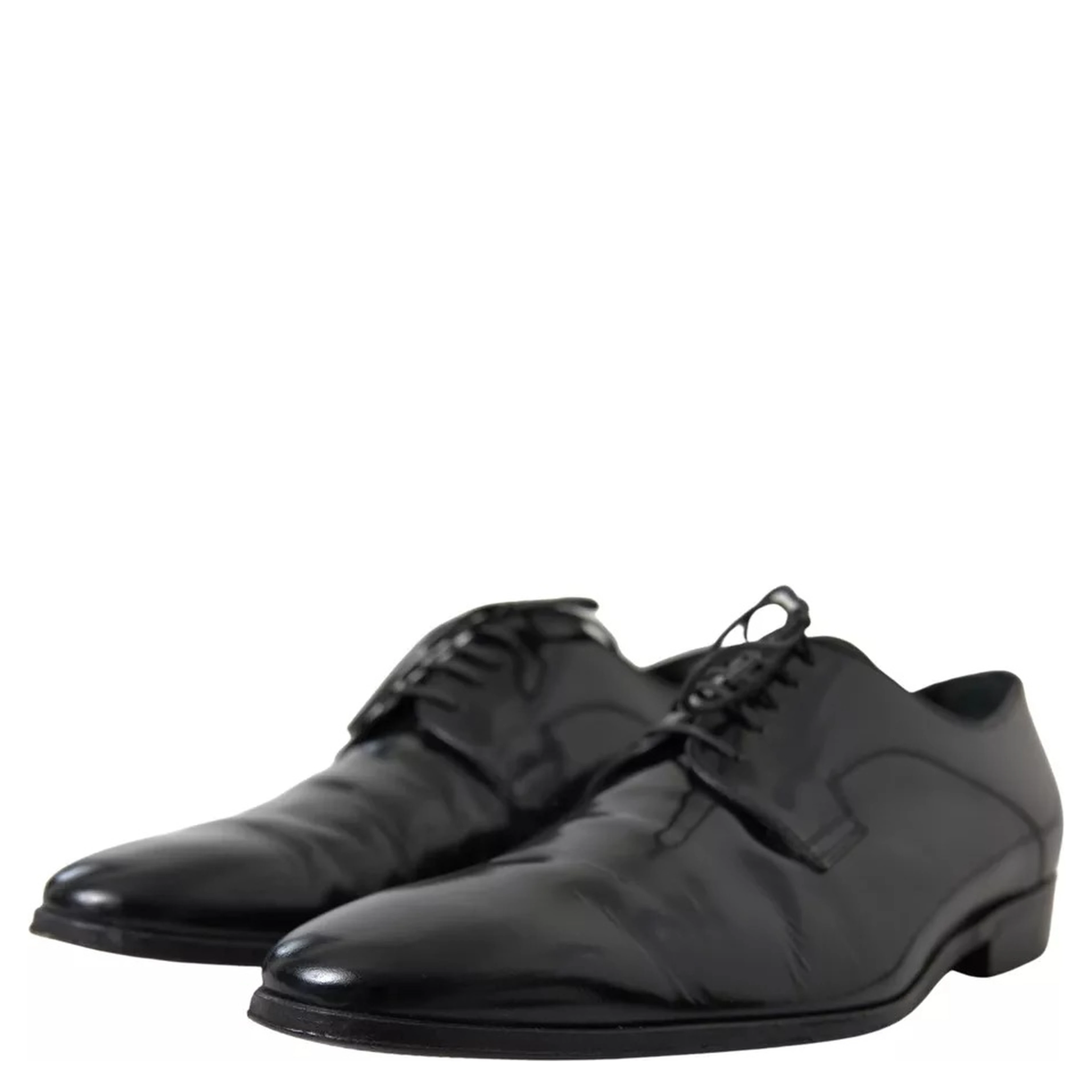 Black Polished Leather Formal Dress Shoes