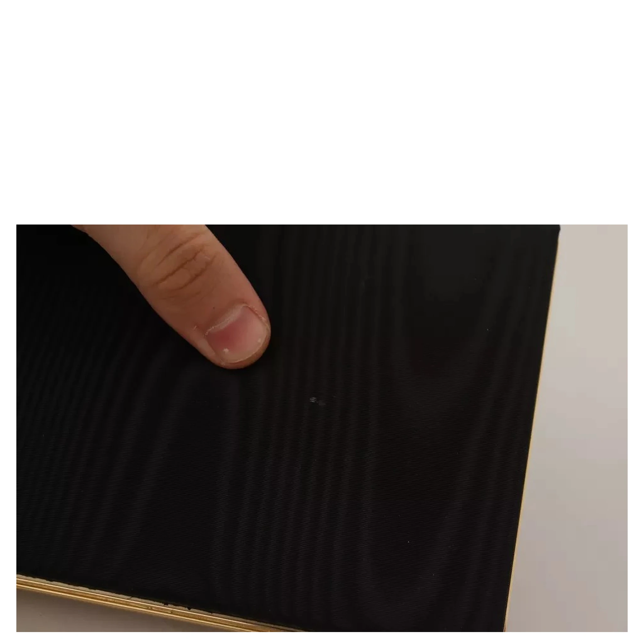 Black Silk Gold Frame Clutch Evening Party Purse Bag