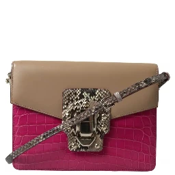 Multicolor Leather LUCIA Shoulder Bag