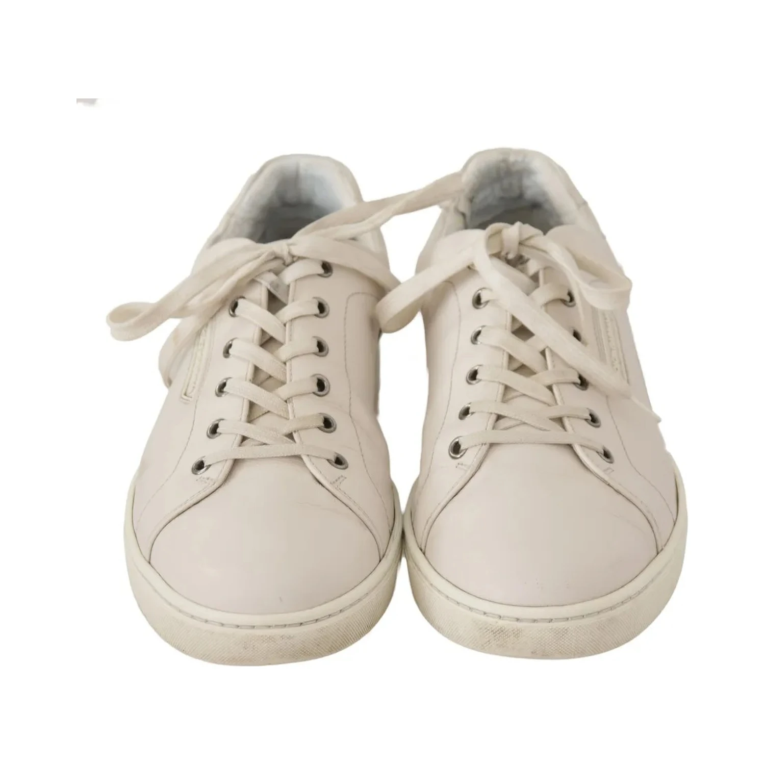 White Casual Leather Logo Men Sneakers Shoes
