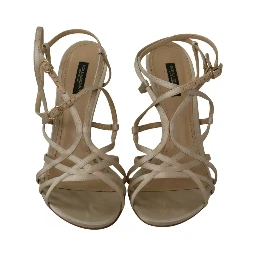 Gold Silk Ankle Strap Heels Sandals Shoes