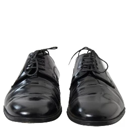 Black Polished Leather Formal Dress Shoes
