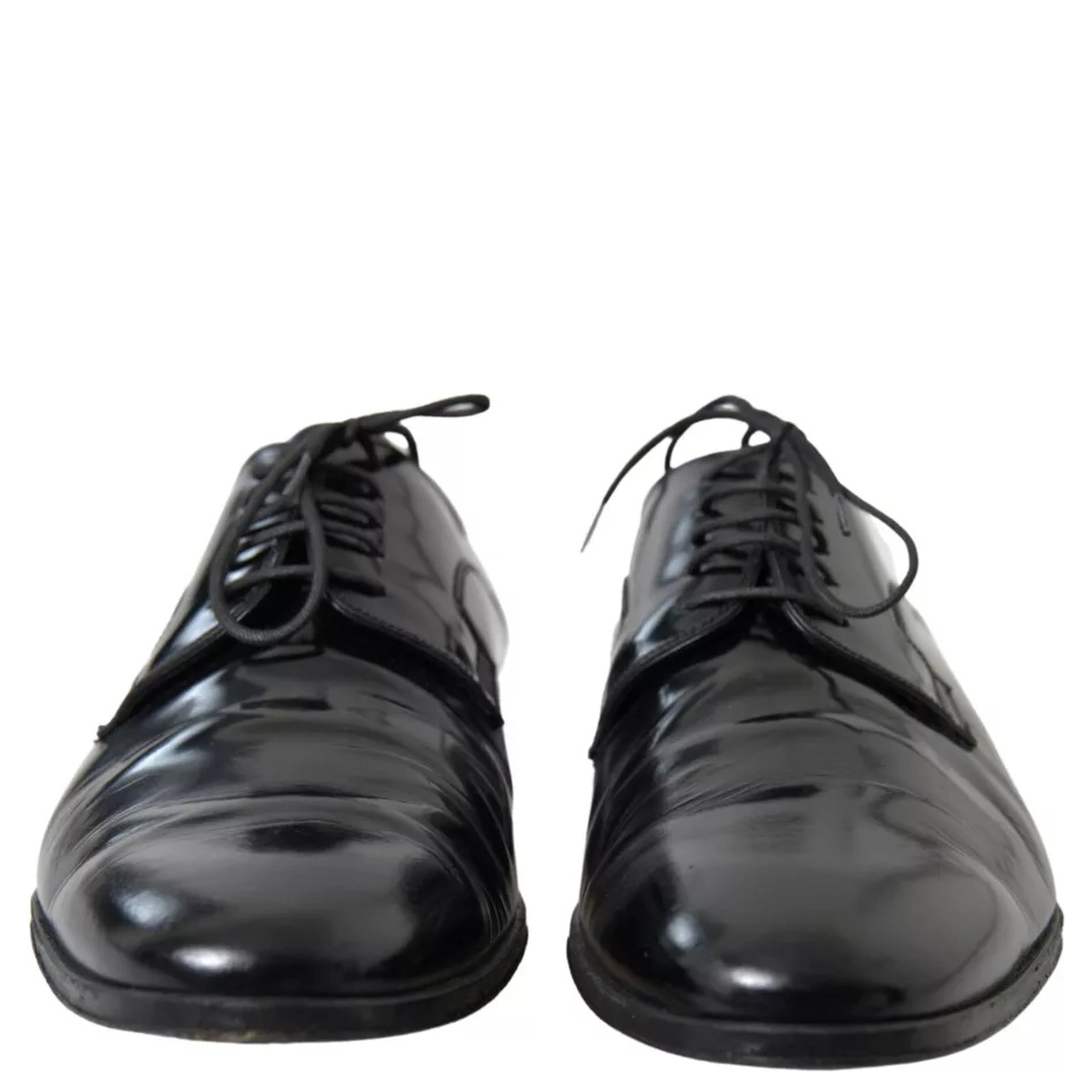 Black Polished Leather Formal Dress Shoes