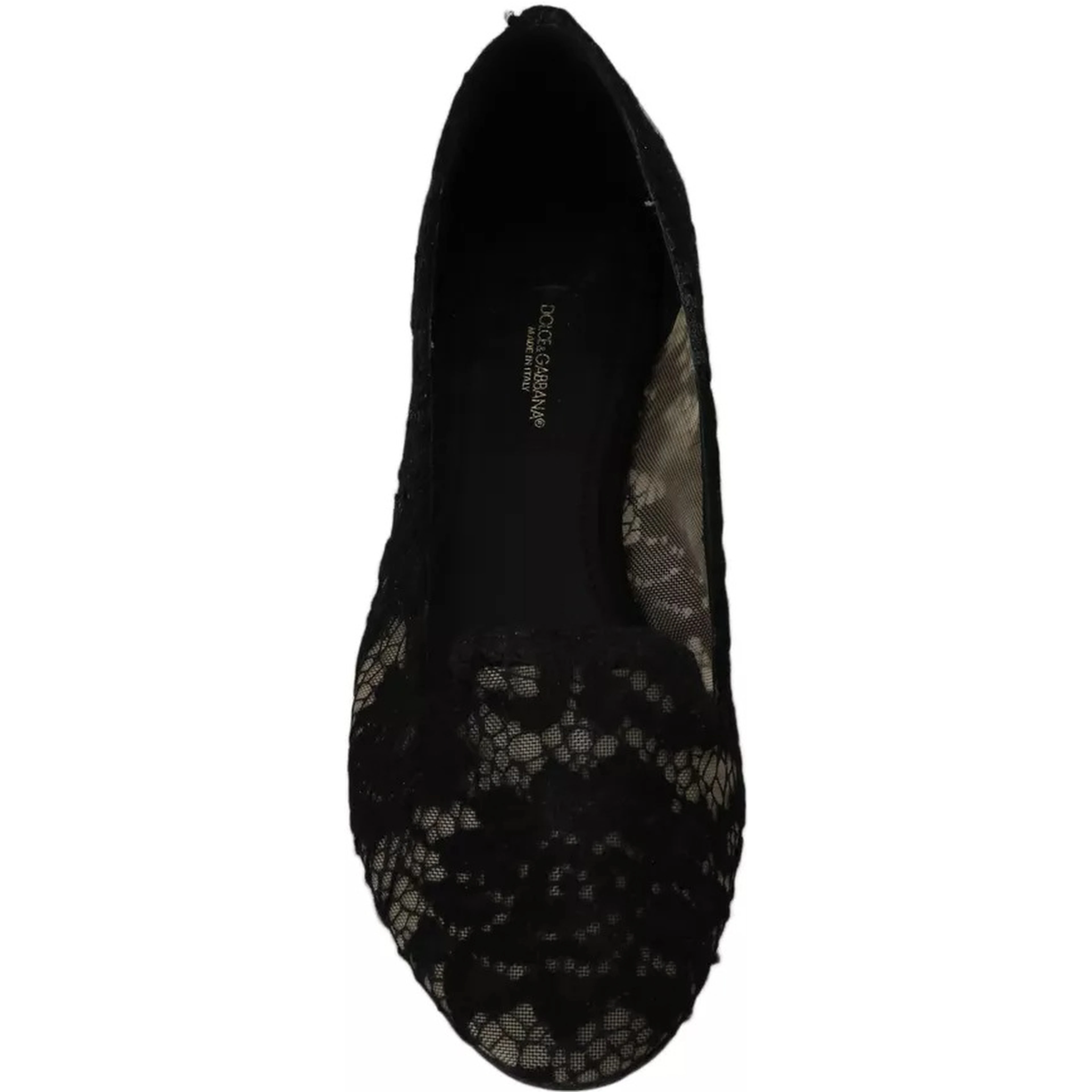 Black Floral Lace Loafers Flats Shoes
