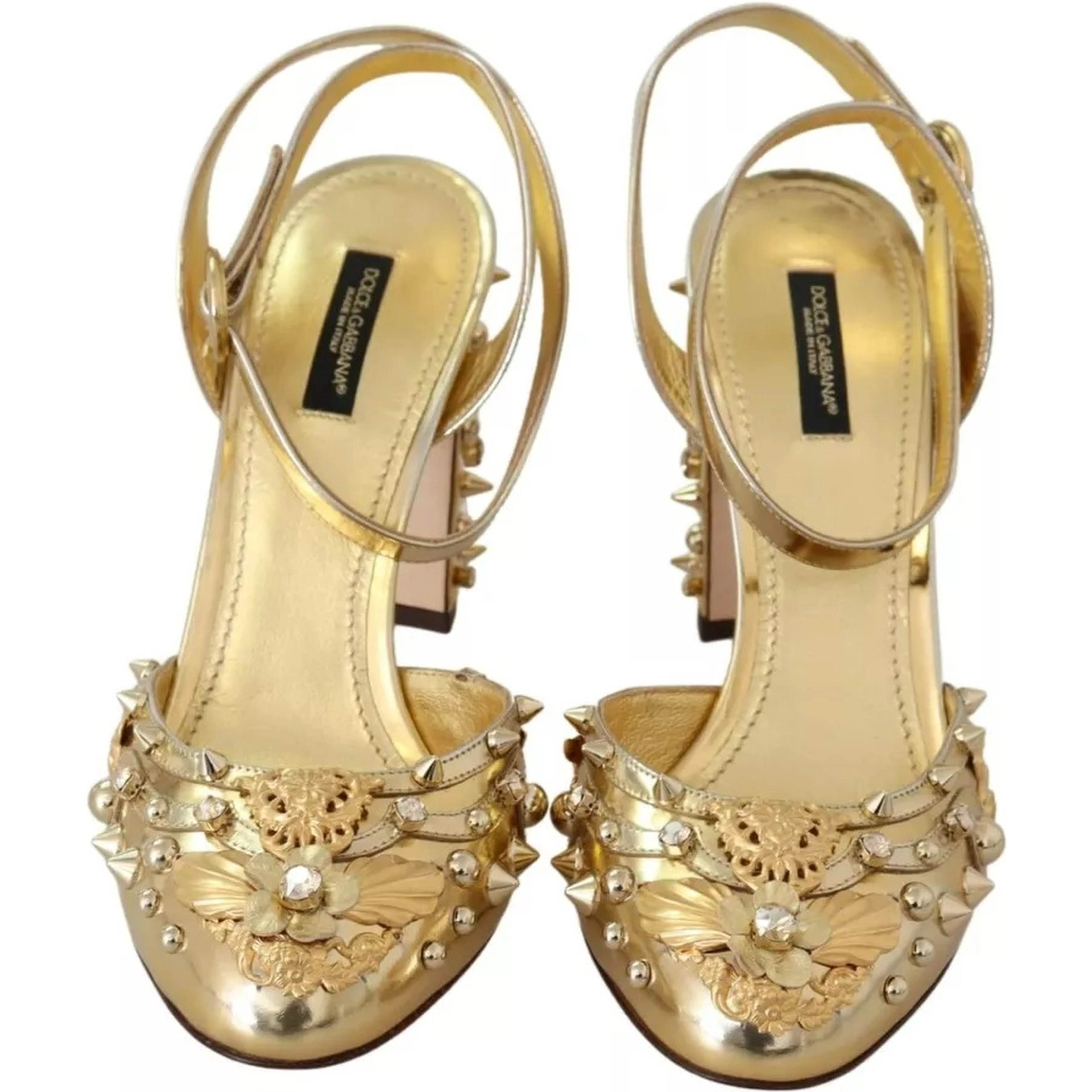 Gold Studs Vally Slingback Sandals Shoes